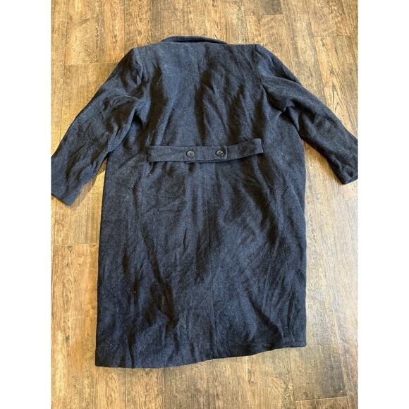 Worthington Maxi Long Coat Wool Nylon Cashmere Sz 14 Charcoal Gray - Picture 5 of 5